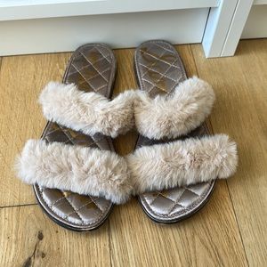 Sam Edelman faux fur sandals